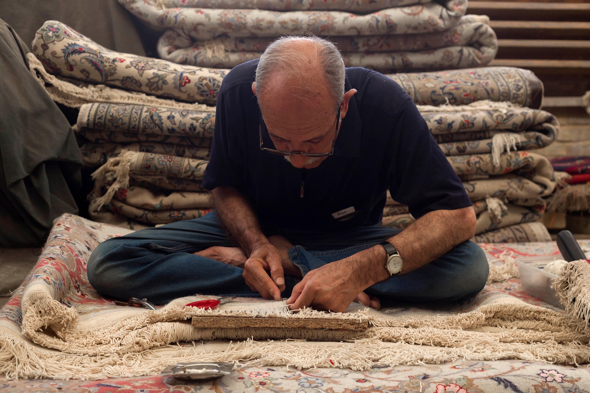 Handwoven Wool Carpet Installation